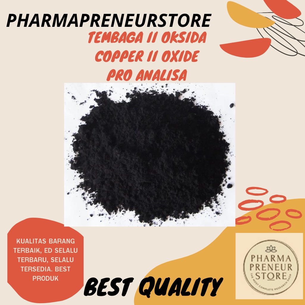 COPPER II OXIDE / TEMBAGA II OKSIDA PRO ANALISA PER 10 GRAM MERCK BEST QUALITY