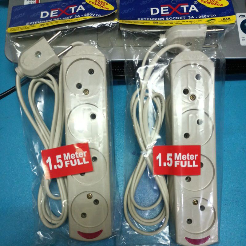 KABEL COLOKAN KABEL STOP KONTAK 4 LUBANG 3 METER