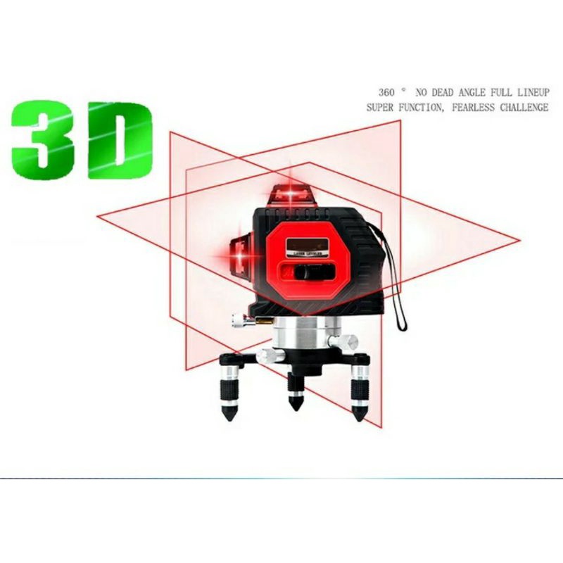 King Kai Mesin Penggaris Laser Merah 3D Self Leveling 8 Line High-precision