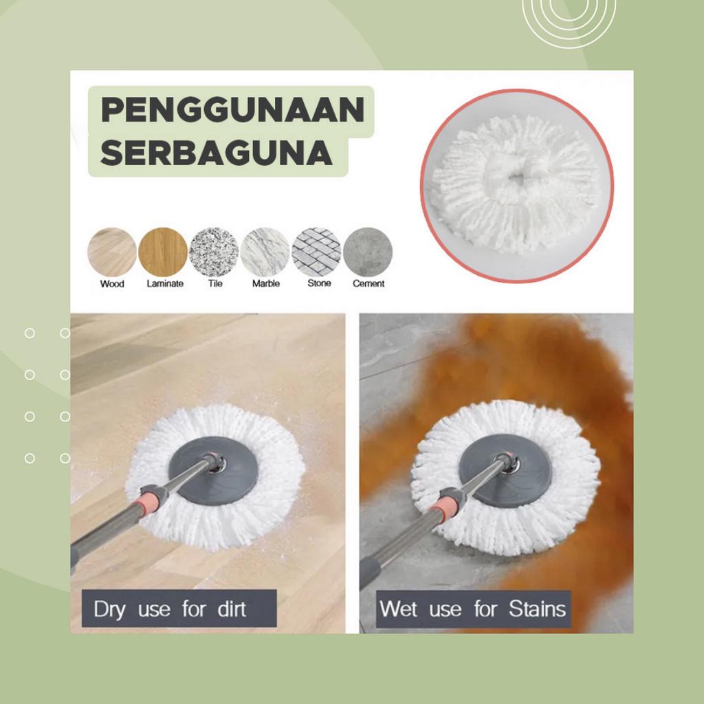 Goto Abigael Spin Ultra Mop Alat Pel Pelan Set Putar Pembersih Lantai