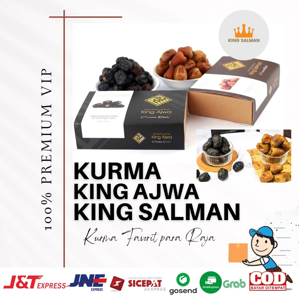 

Original Kurma King Salman & King Ajwa 100% Kurma Asli Premium VIP (1 BOX) King Salman Produk