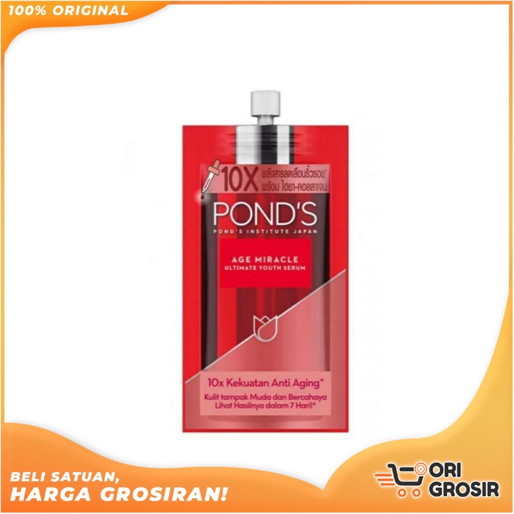 ORI Grosir Pond's Age Miracle Ultimate Youth Anti Aging Serum Sachet - 7gr | Ponds