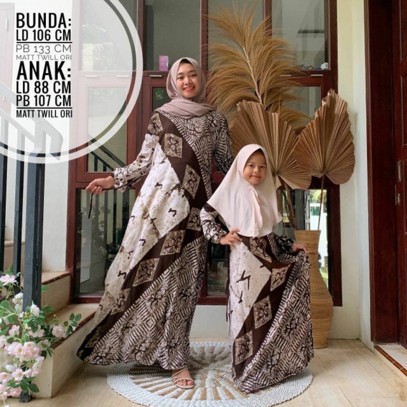 Gamis twill anak bisa couple
