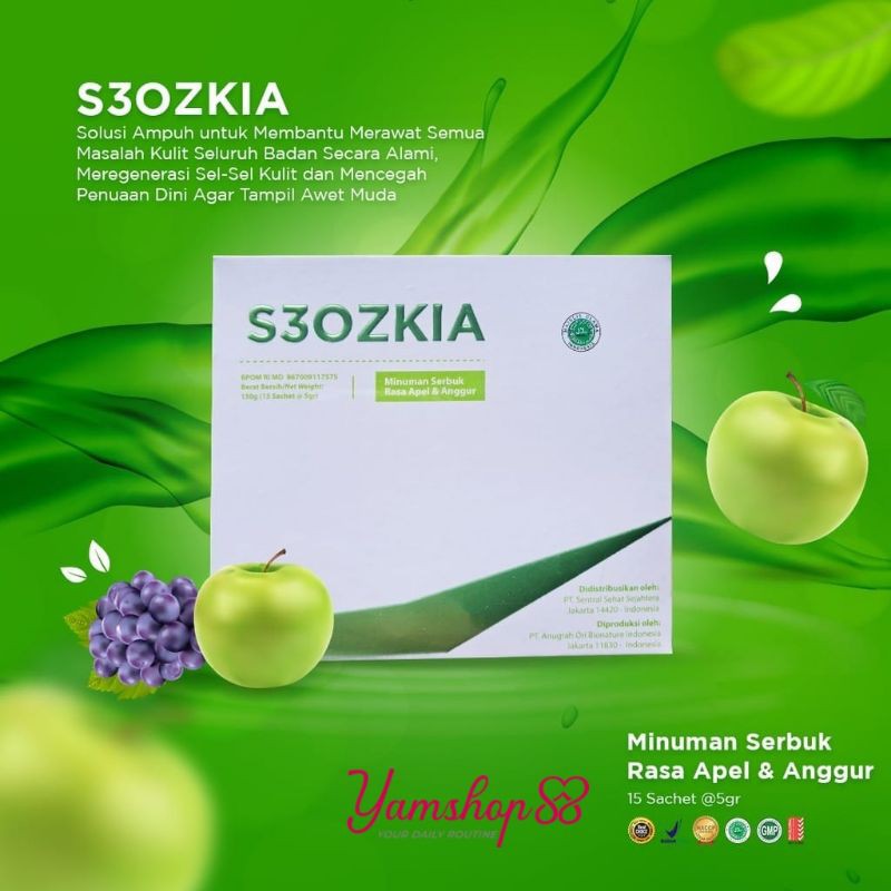 ☀️ YAMSHOP88 ☀️ S3OZKIA [FREE MASKER ORGANIK] || S3 OZKIA S3GLUCO GLUCO MAKASSAR STEM CELL