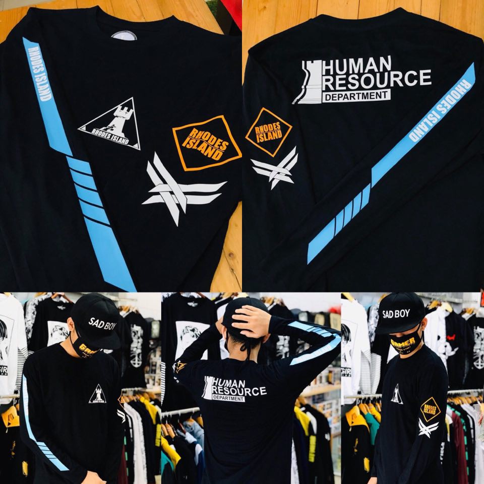 Longsleeve Arknight Rhodes Island Doktah Kaos Lengan Panjang Amiya Texas Premium Unisex