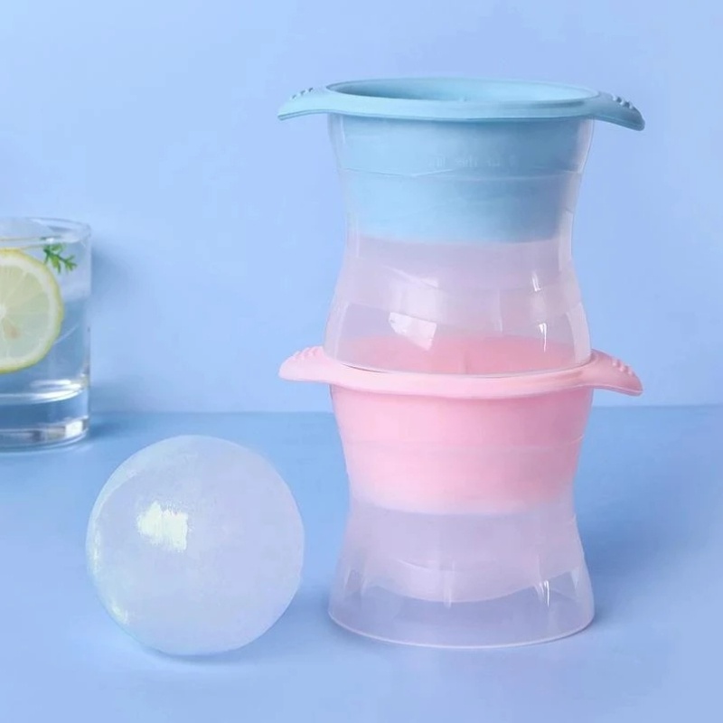 Cetakan Silikon Ice Ball Besar Portable Homemade 6cm/kulkas Reusable Spherical Ice Cube Mould/Alat Pembekuan Serbaguna Dapur