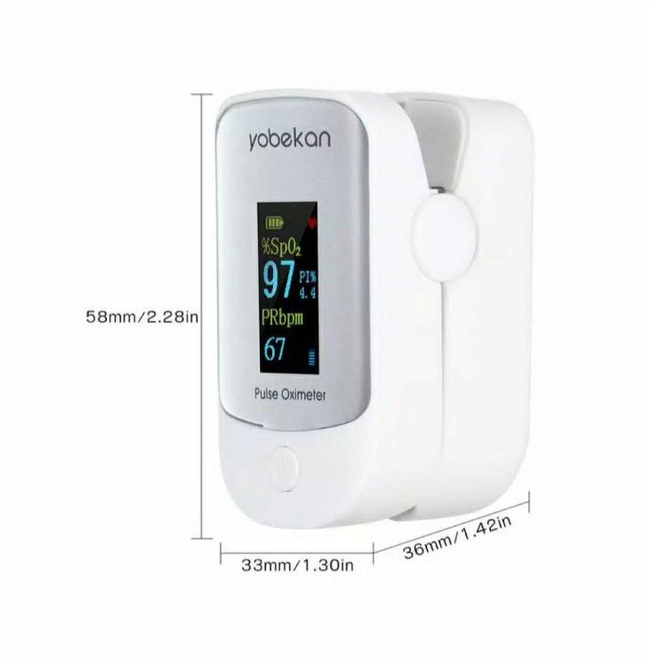 New Trending [Ready]  Oximeter Putih - Oksimeter Oxymeter Fingertip Pulse Mengukur Kadar Oksigen Dalam Darah SP02