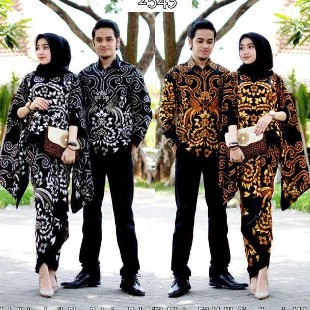 Batik Couple / Batik Sarimbit Batwing Set 2543 - silver, M