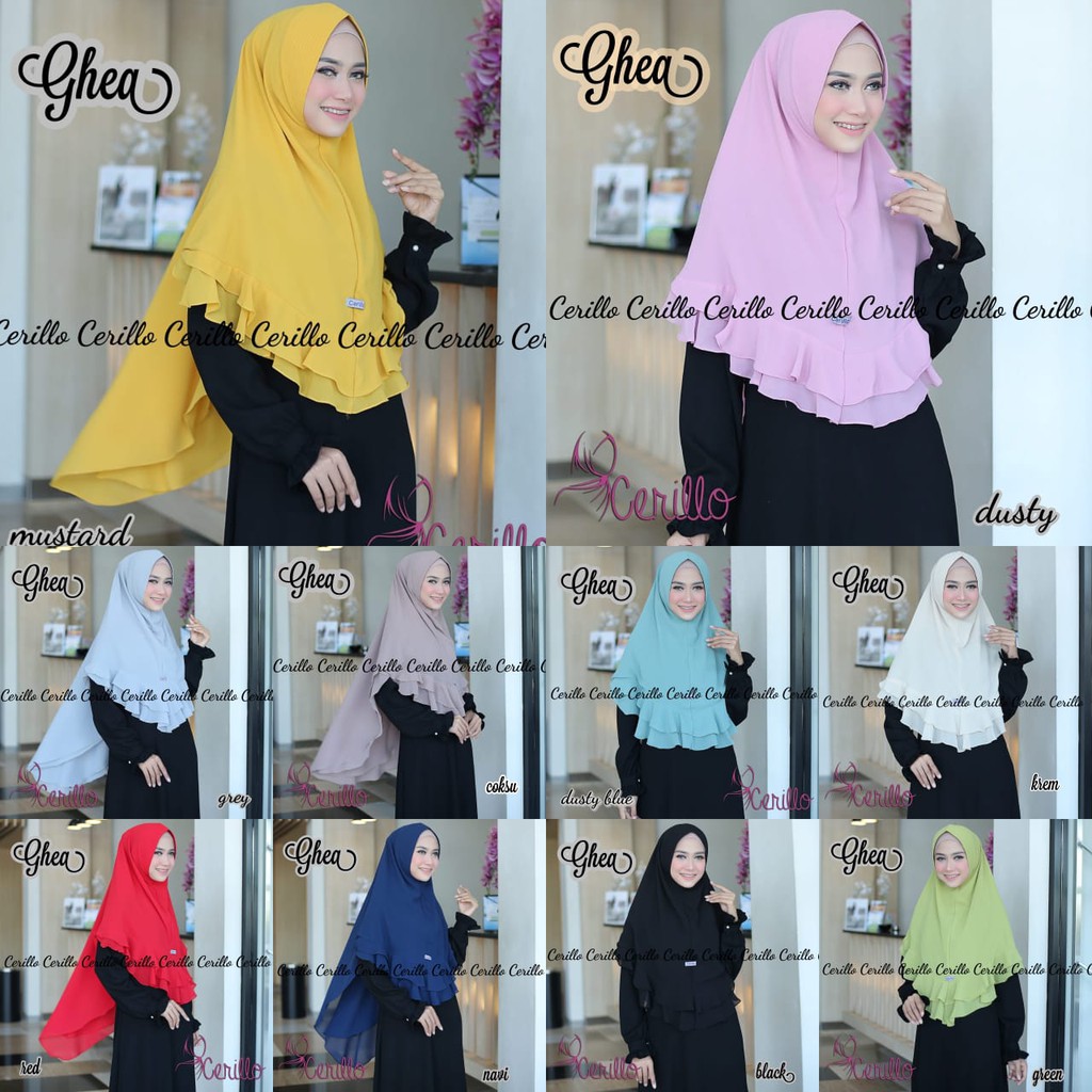 KHIMAR SYARR HIJAB FASHION MUSLIM GHEA ORIGINAL CERILLO