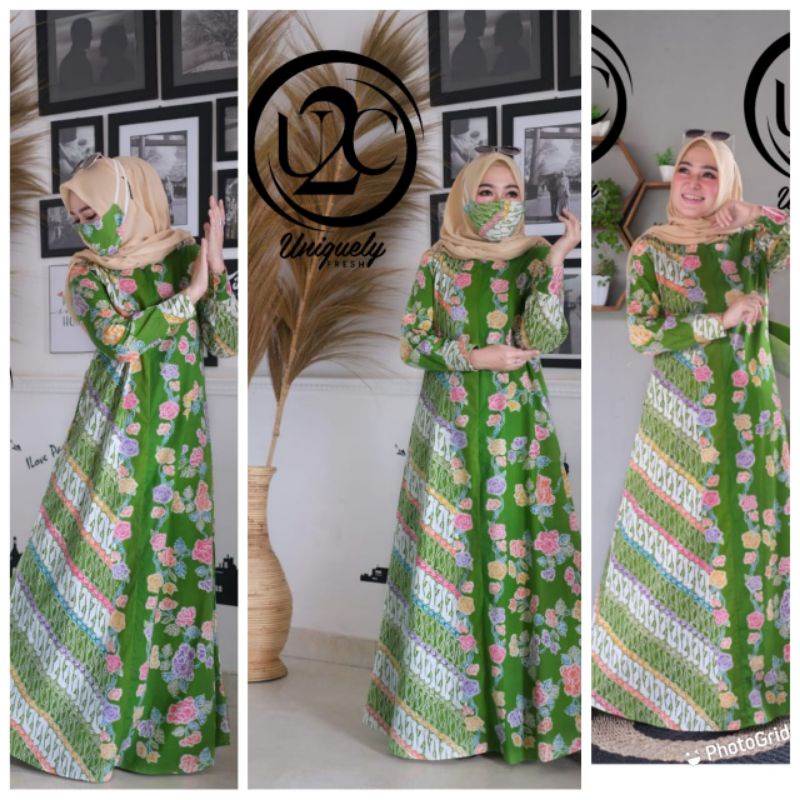 Kirani Dress Hijau by U2C 0301