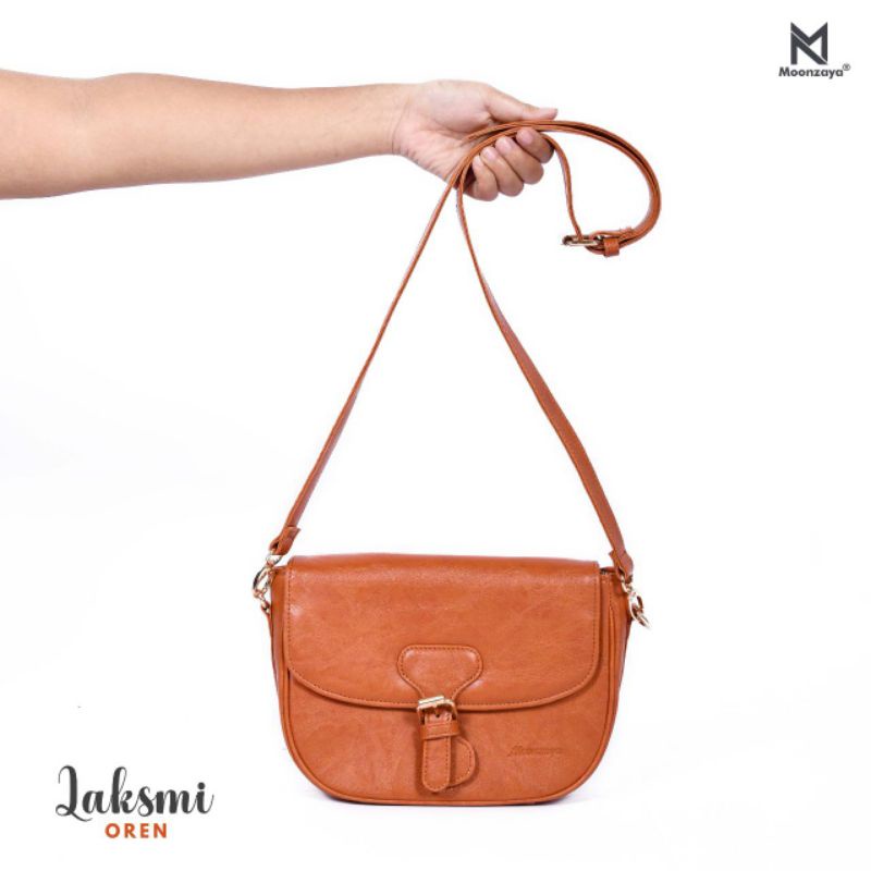 TAS SELEMPANG WANITA LAKSMI ORIGINAL MOONZAYA MONZAYA SLINGBAG SLING BAG LONG PANJANG TALI BAHAN KUL