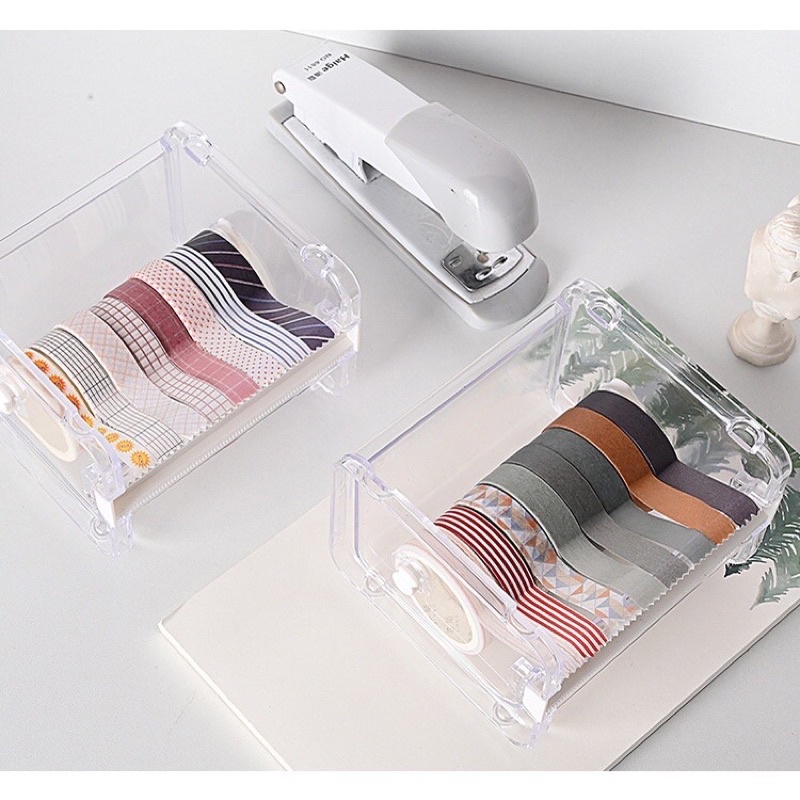 

Dispenser Washi Tape TRANSPARAN / kotak masking tape / Tape Storage Solatip roll