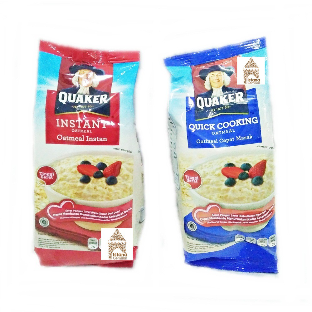 Promo ! Quaker Oatmeal 200 Gram Sereal Makanan Sehat