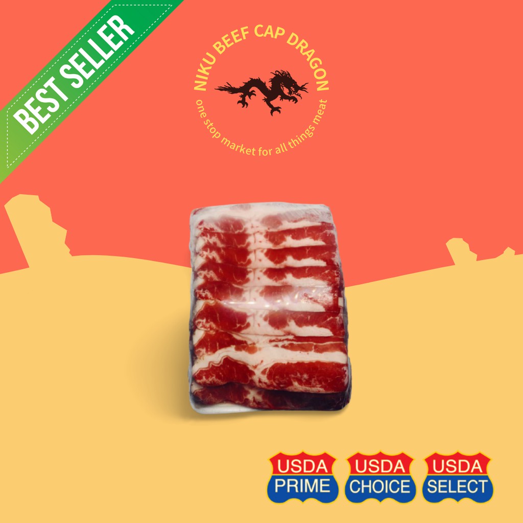 

SLICE BEEF SHORPLATE US RICEBOWL YOSHINOYA BBQ 500GRAM - DAGING SAPI LAPIS US