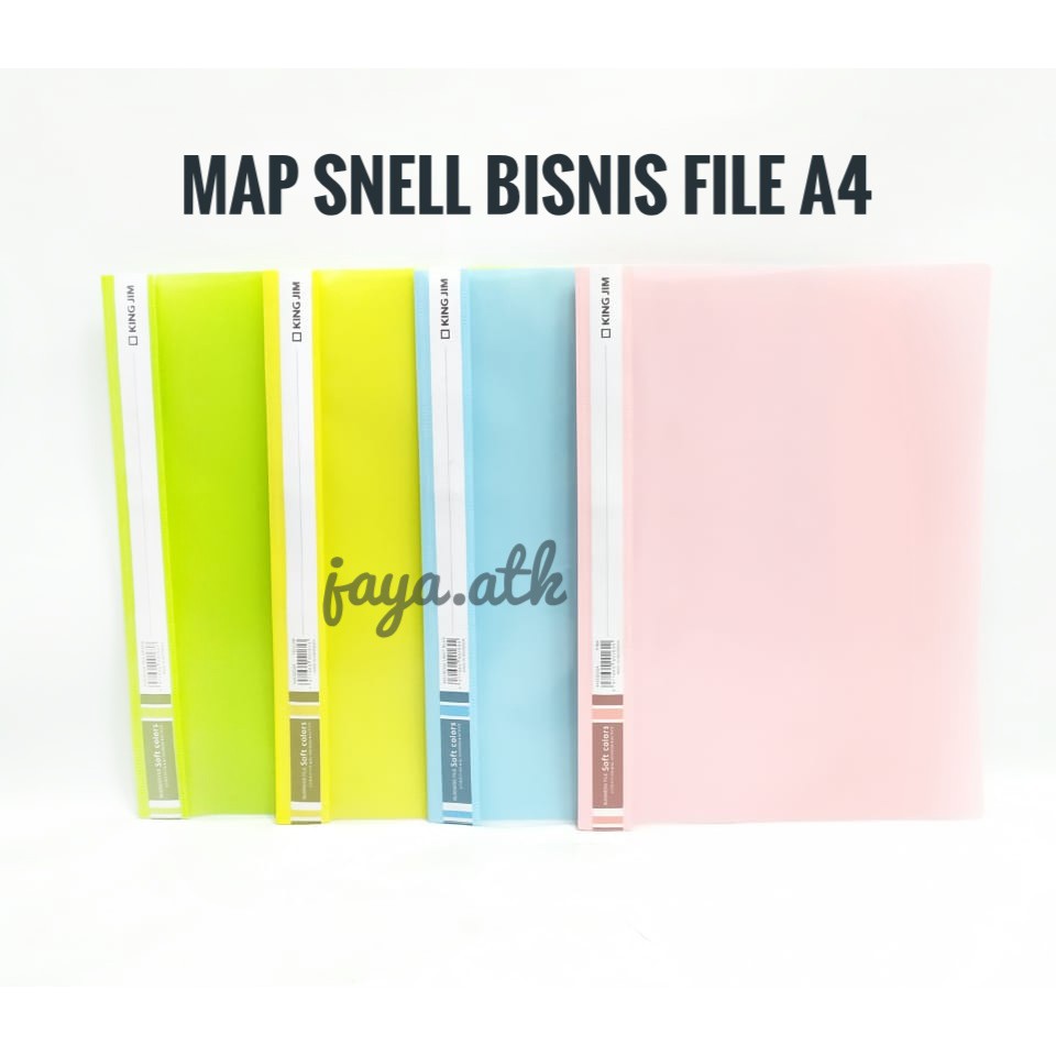 BISNIS FILE MAP BUSINESS FILE A4 MAP SNELLHECKTER A4 TANPA KANTONG PASTEL SOFT COLOUR KING JIM