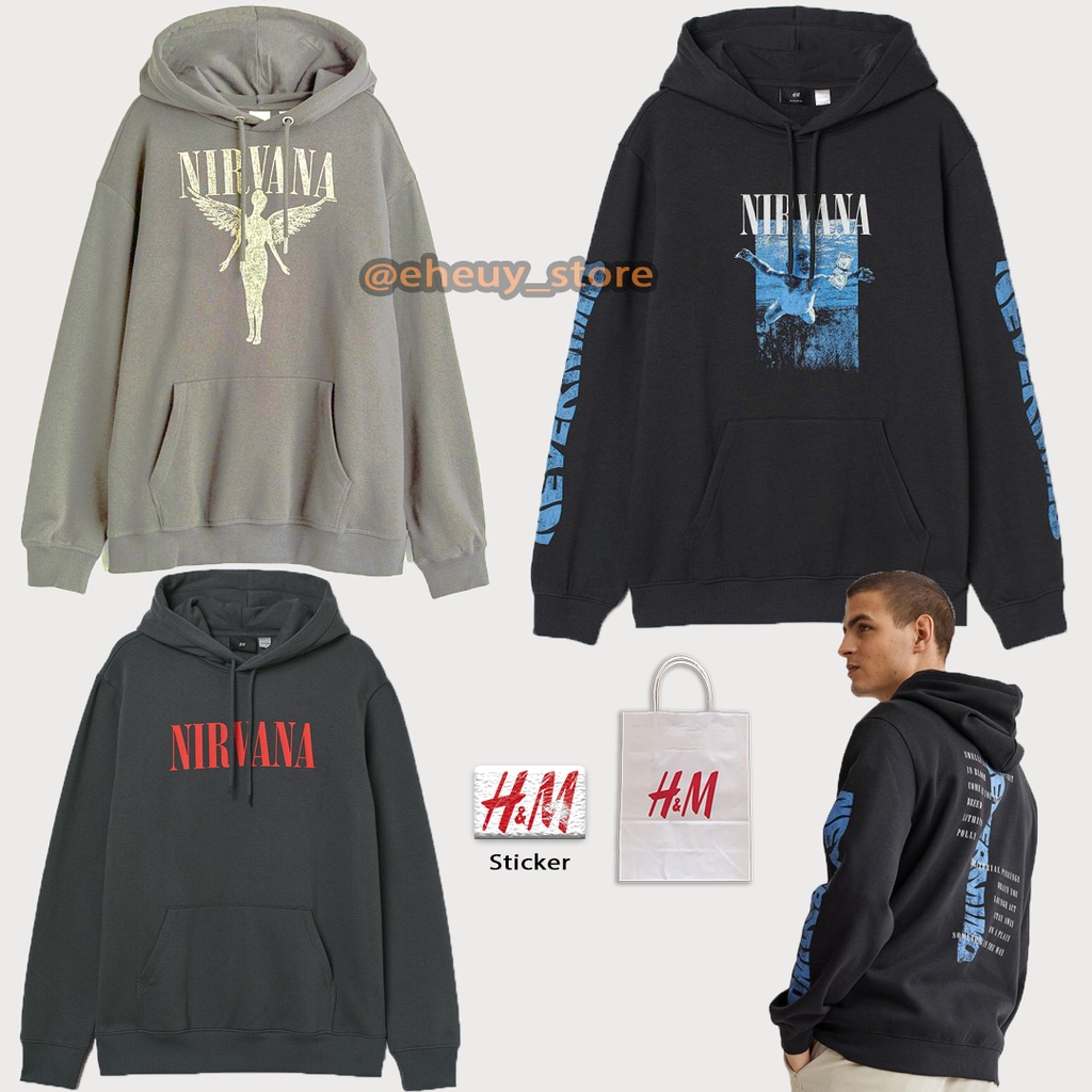 Hoodie HnM H&amp;M NIRVANA Edition Sweater koleksi nirvana band