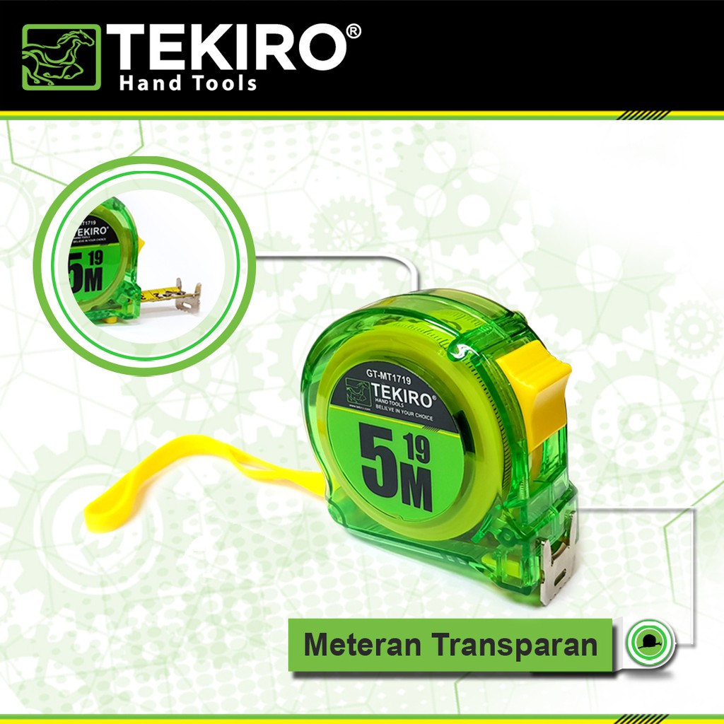 Tekiro Meteran 5 Meter (Transparan)