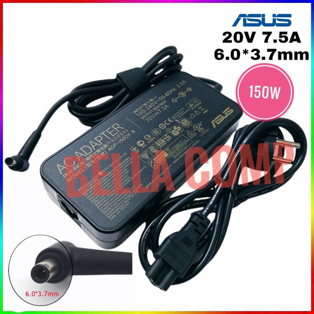 Asus Laptop Charger 20V 7.5A 150W 6.0x3.7mm A18-150P1A ADP-150CH B AC Adapter Charger Laptop Asus G531GD G531GT G731GT GL531GT FX505DU FX705DD FX705DT