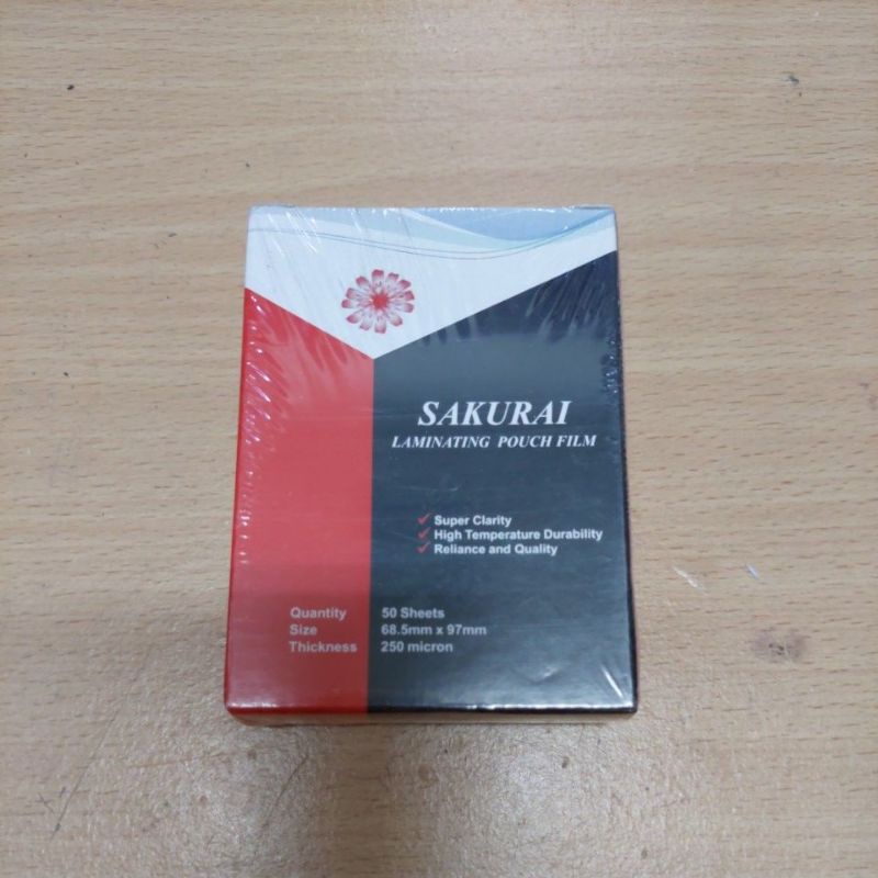 

(PAK) Laminating KTP 250 Micron Sakurai Isi 50 Lembar