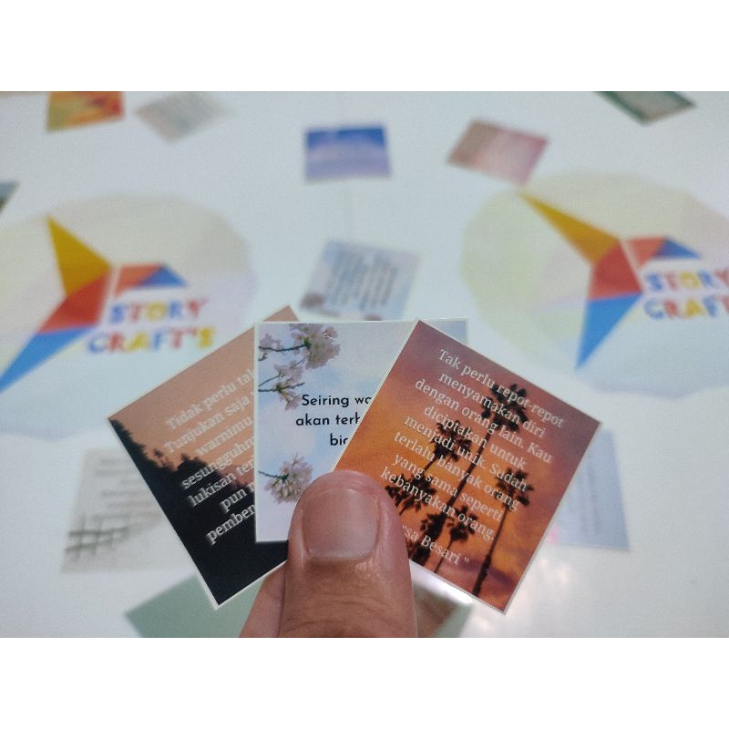 Sticker Quote Kata Mutiara Fiersa Besari 2 Bahan Glosy Chromo Termurah