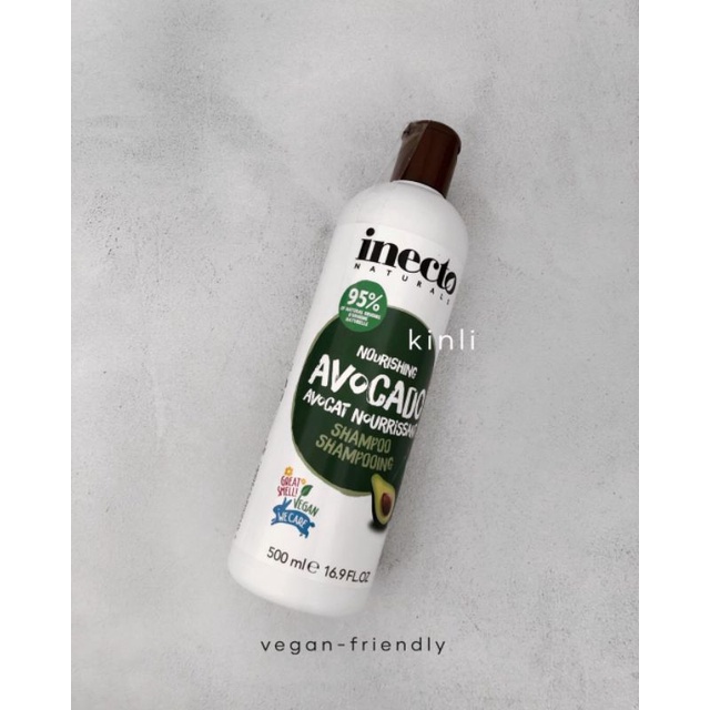 inecto nourishing avocado shampoo natural 500ml vegan