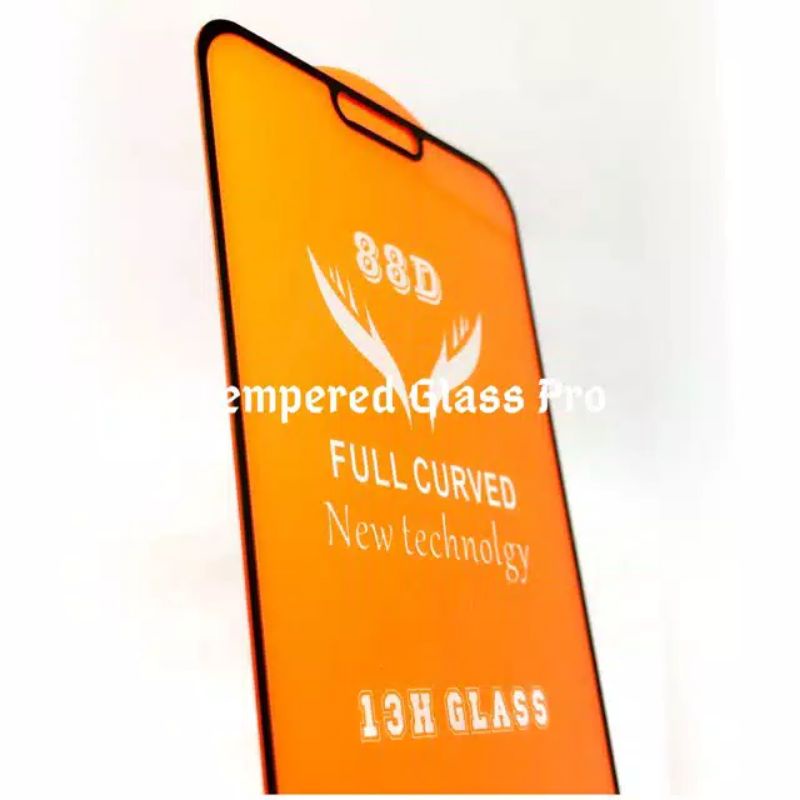 tempered glass full lapis hitam type hp OPPO A3S / F7/A5