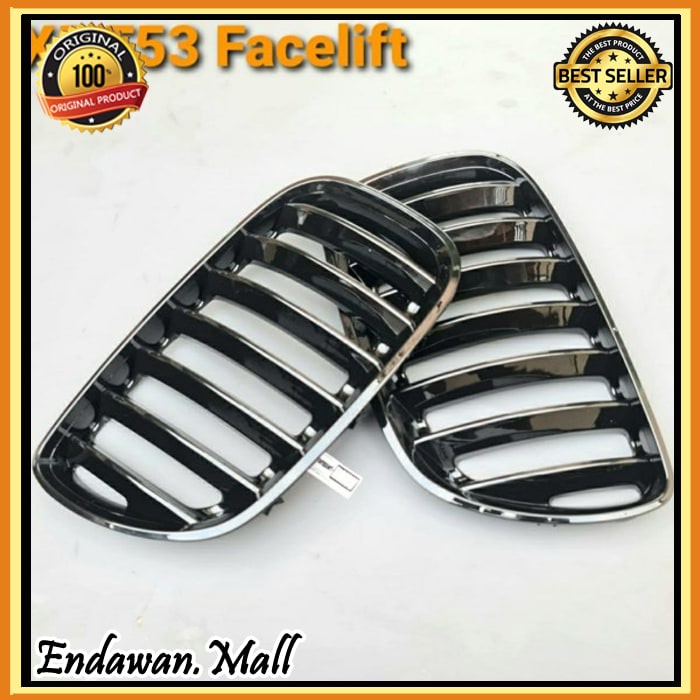 Grosir Grill BMW X5 E53 Facelift thn 04-06 Black Glossy Keren