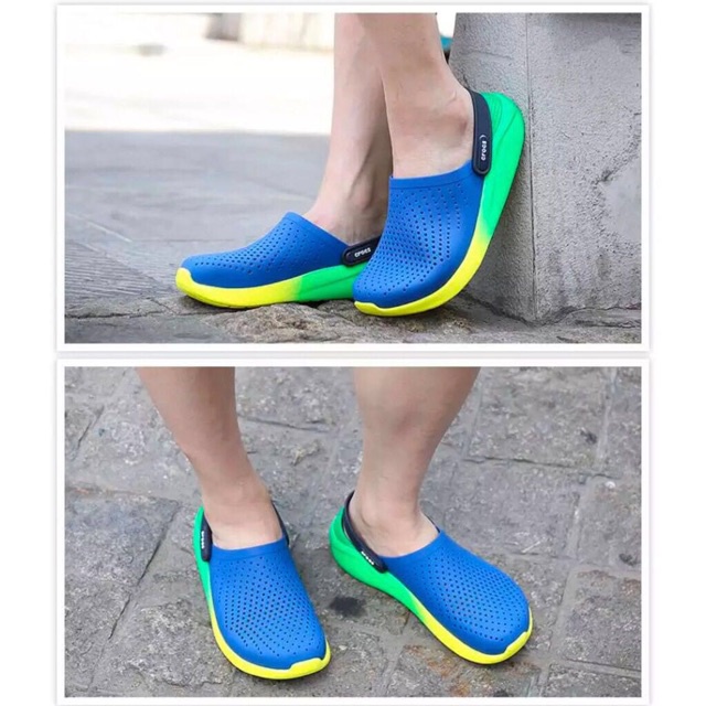 Crocs Literide Clog 2 Unisex Pria dan Wanita Original - BlueGreen