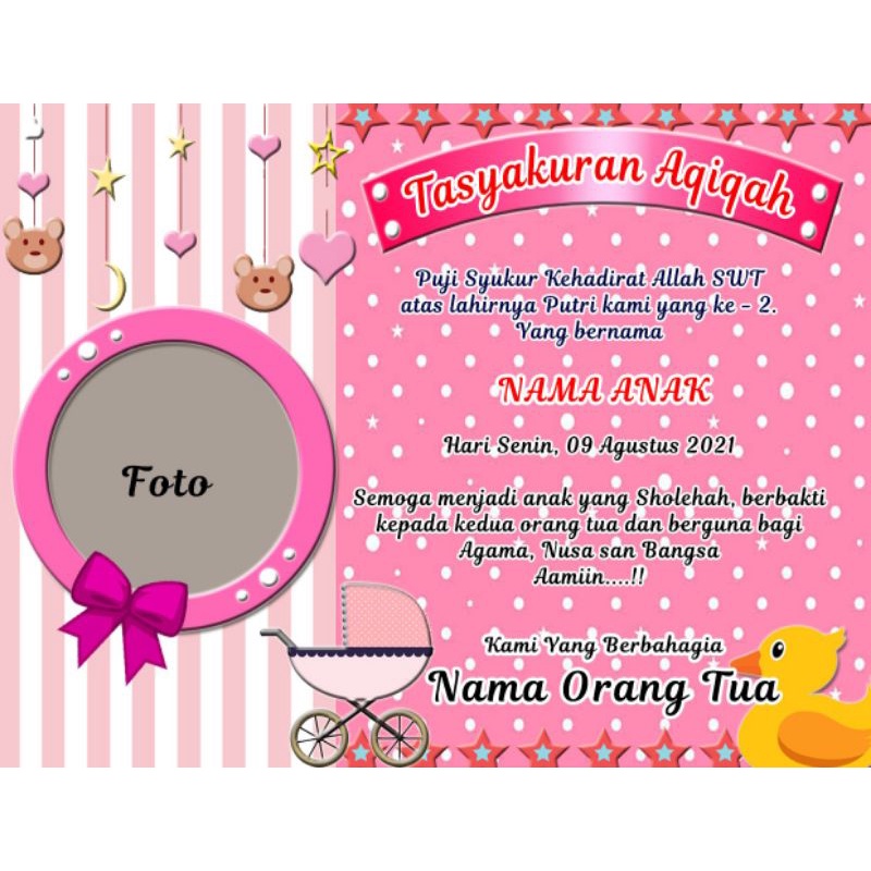 

STICKER AQIQAH/KARTU AQIQAH