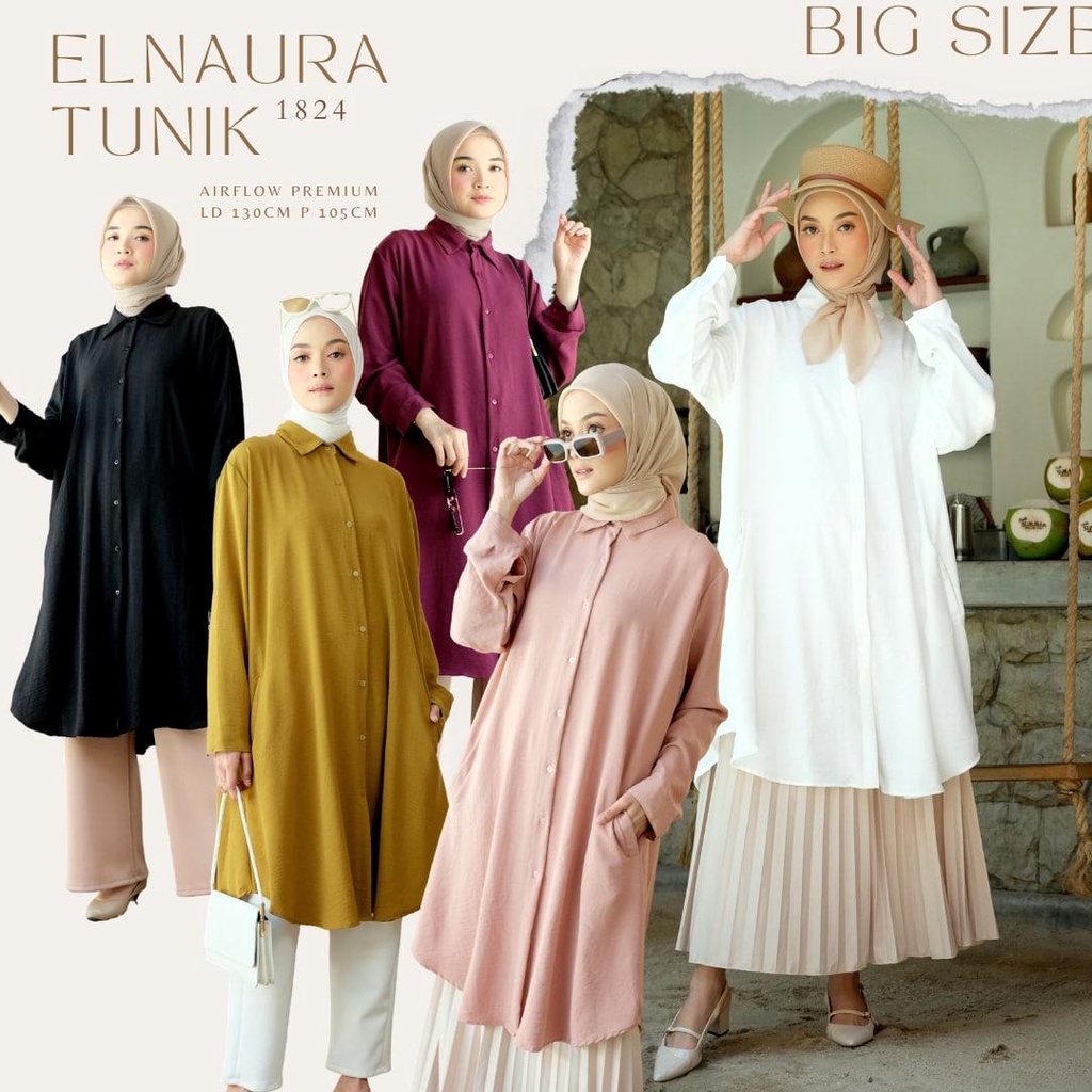 ELNAURA TUNIC / TUNIK / ATASAN WANITA / JUMBO SIZE