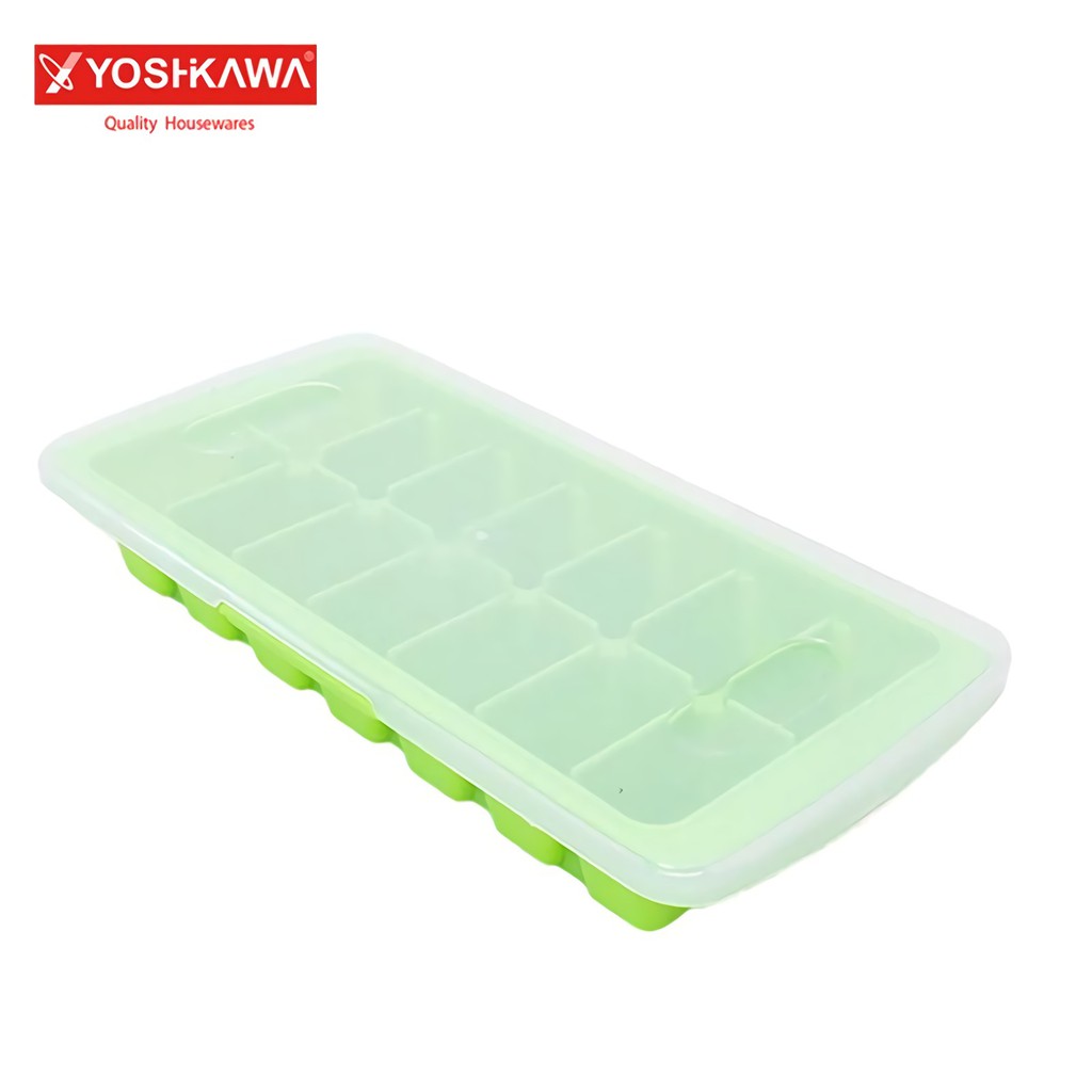

YOSHIKAWA Cetakan MPASI Cetakan Es 14 Slot Ice Cube Tray EVL-BE-3310 Hijau