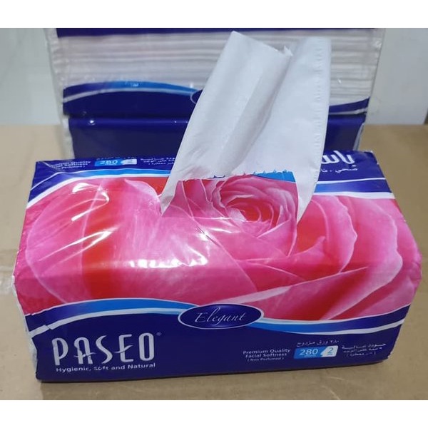 Tissue Paseo Facial Elegant 280 Sheets 2 ply