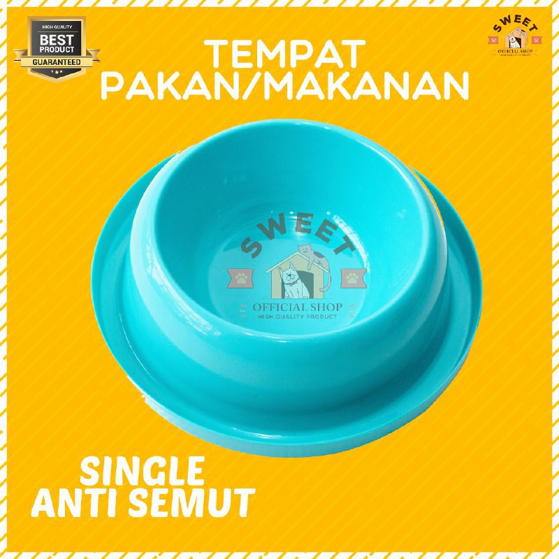 Tempat Pakan / Makan Single Anti Semut Kucing Anjing Hewan