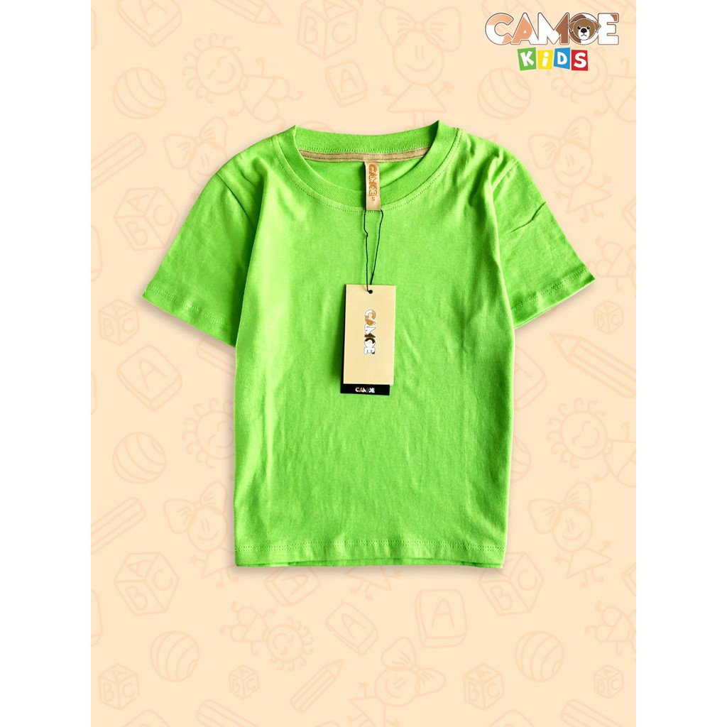 Baju kaos anak CAMOE kids shirt Stabilo / light green / hijau pastel