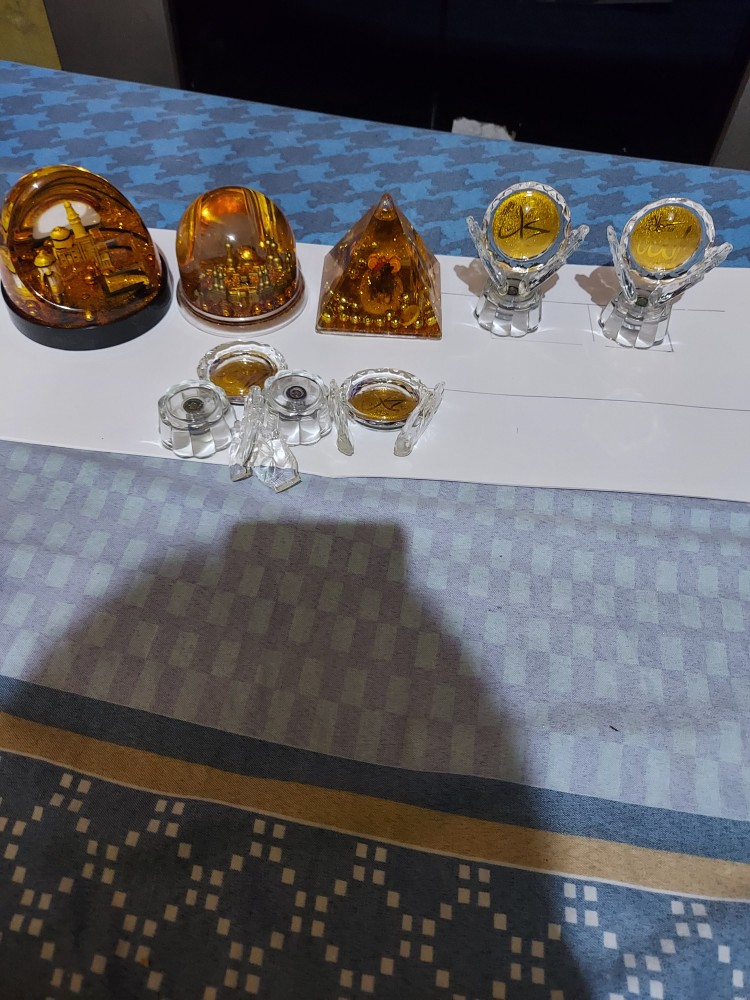 Indokaligrafi Miniatur Pajangan Bola Masjid Al Haram Hiasan Meja Tempat Pen Holder Aksesoris Muslim