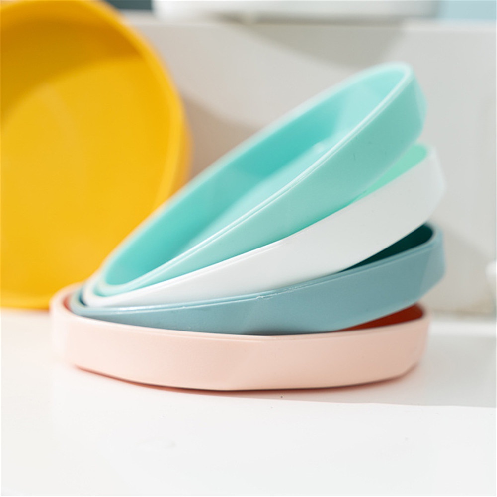Warna Solid Multifungsi Plastik Resin Pot Bunga Baki Bawah Baki Air Bulat Palet Warna
