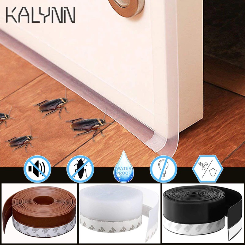 KALYNN Lakban Penghalang Debu Serangga Pintu Rubber Flex Door Seal 25MMx5M HITAM