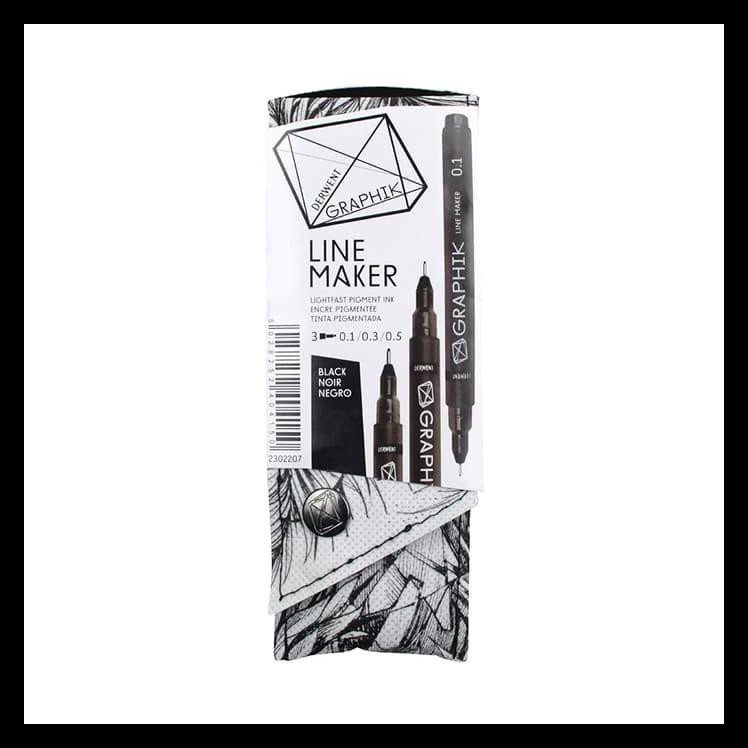 

BARU DERWENT GRAPHIK LINE MAKER SET OF 3 BLACK DRAWING PENS PAKET ALAT TULIS TERMURAH DAN TERBARU