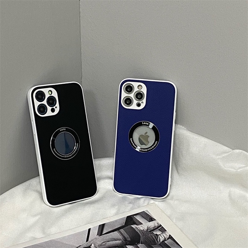 Casing iPhone 12 Pro MAX i11 Pro MAX X XR XS MAX 7 8 Plus Full cover Bahan Kulit Aksen Hollow