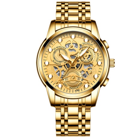 JAM TANGAN IMPORT PRIA JAM009G1 ORI RUGELEY GOLD MURAH DARK GLOW IN THE PREMIUM EMAS BRANDED