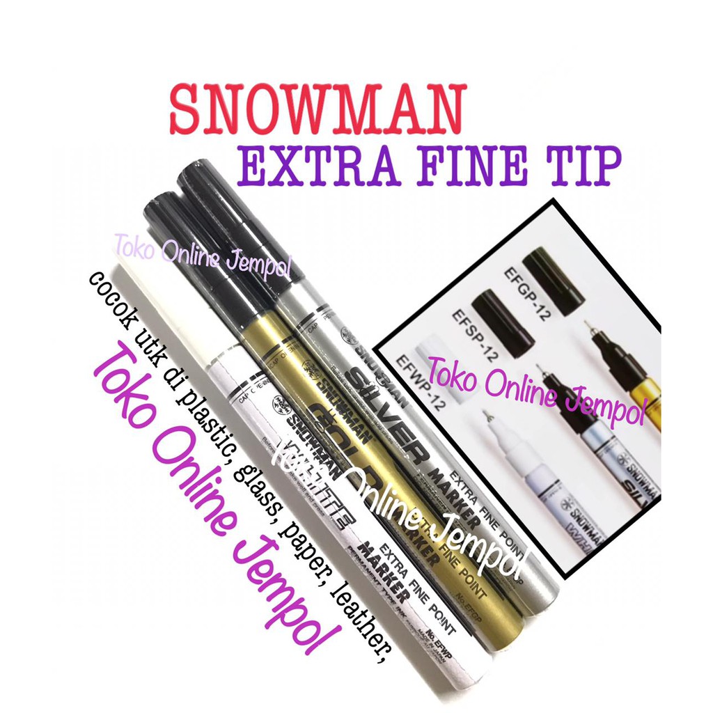 

EXTRA FINE Spidol Plastik Kaca Snowman Fine seri EF marker ATK1211SM