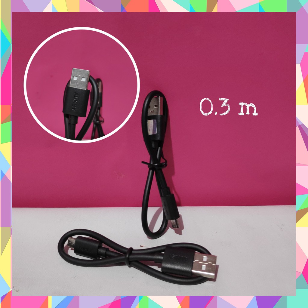 Aukey Micro USB kabel mikro usb Hitam 0.3 m original