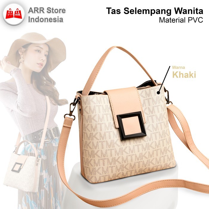 Tas Selempang Hand Bag Sling Bag Wanita Pesta Import Khaki  T 0194 WB