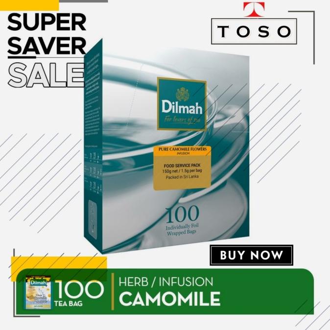 

[[COD]] Teh Dilmah Tea 100 sachet Chamomile Tea Teh Celup Camomile Flower