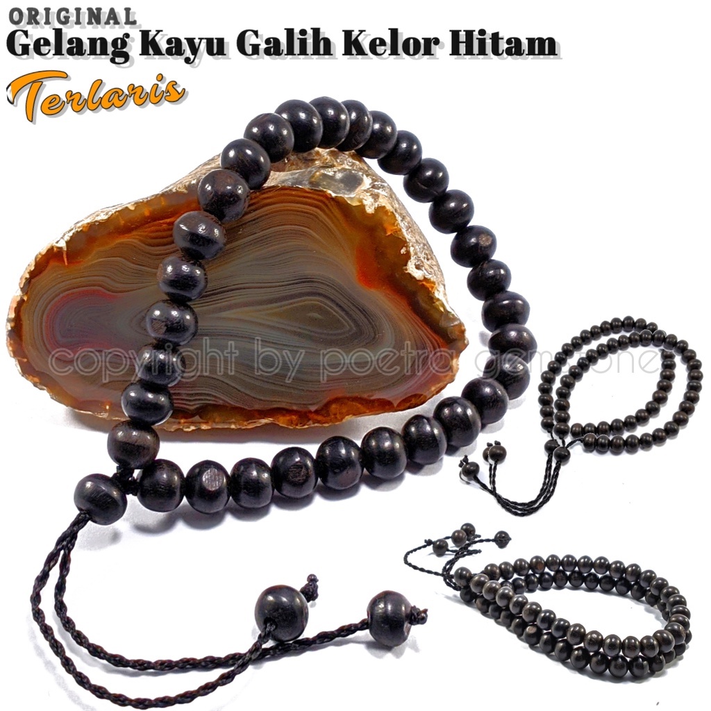 Original Gelang Kayu Galih Kelor Hitam