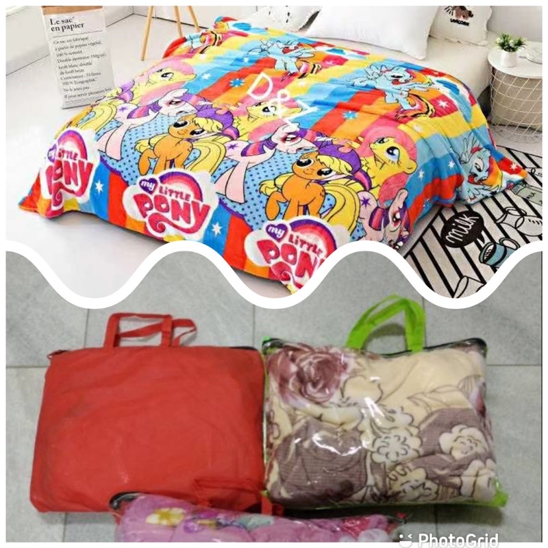 D&amp;Z Selimut Bulu Super Lembut Size140x200 FREE TAS Terbaru Premium Quality