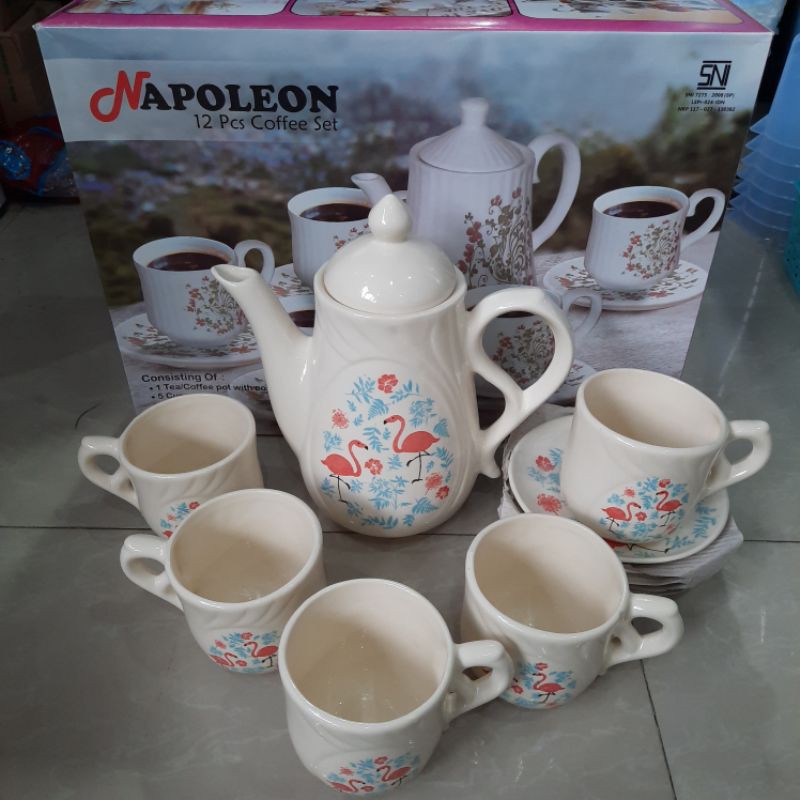 SALE!! COFFE SET NAPOLEON 12 PC / TEA SET / GELAS CANGKIR SET / GELAS SOUVENIR