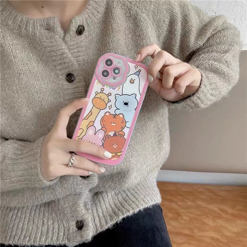 Soft Case Transparan Motif Hewan Untuk IPhone 13pro / Mini 12promax / SE2 2020 / 11pro MAX / 6S / 7 / 8plus / XR