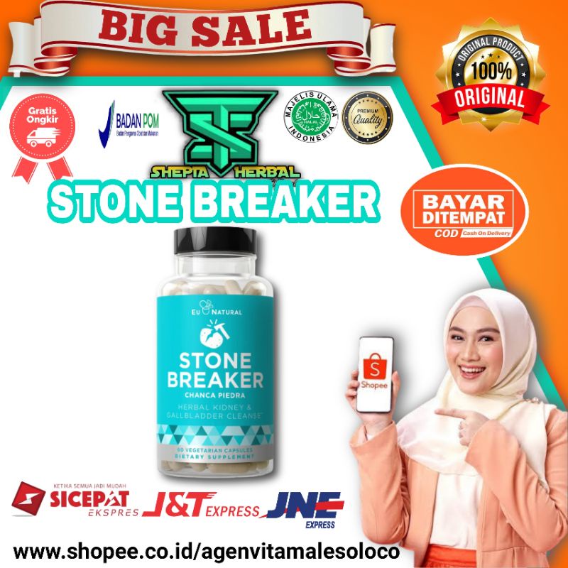 STONE BREAKER - EuNatural / Eu Natural Stone Breaker Obat Penghancur Batu Ginjal / Empedu Herbal Tan