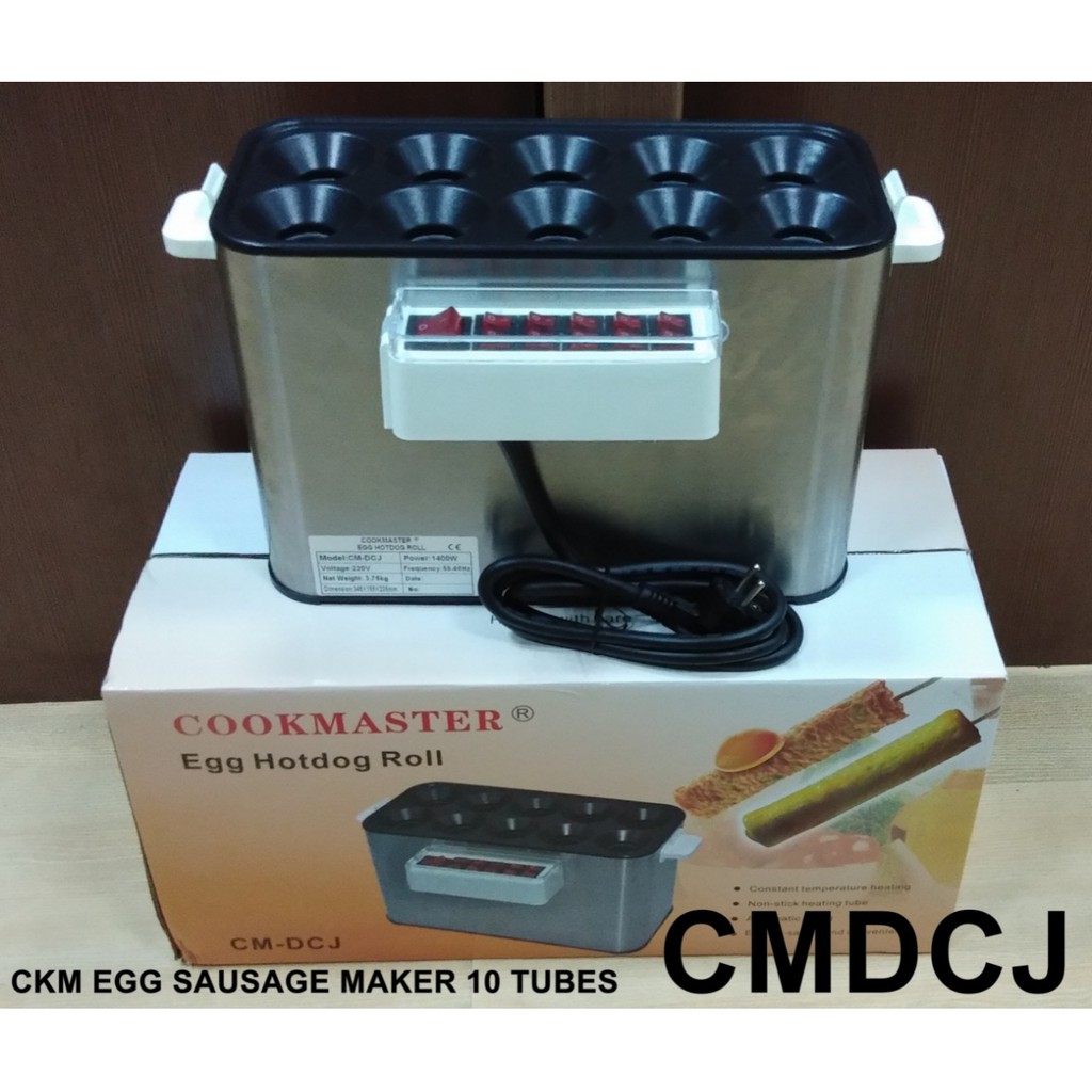 COOKMASTER Egg Hotdog Roll / Sausage Maker 10 Tubes - CMDCJ